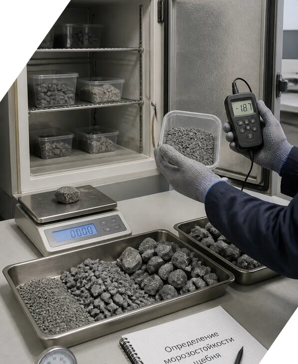 Определение морозостойкости щебня в Пугачёве от 3556 р. | ЭкспертизаРоссия