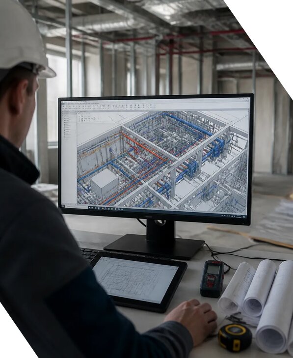 Создание BIM модели инженерных сетей для объектов в Пугачёве